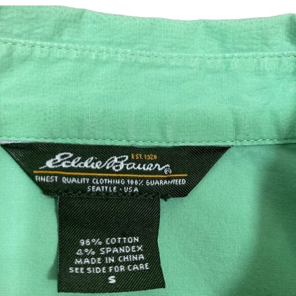 Eddie Bauer Mint Green Long Sleeve Collared Shirt, Size S - Picture 2 of 6